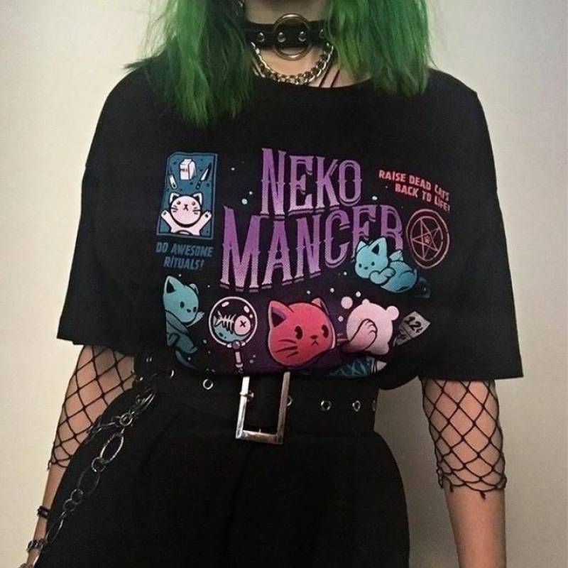 Unisex Cute Aesthetic Grunge Gothic Witch T-Shirt