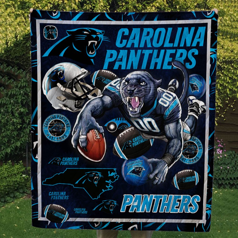 Carolina Panthers Quilt Blanket – Gift For Christmas