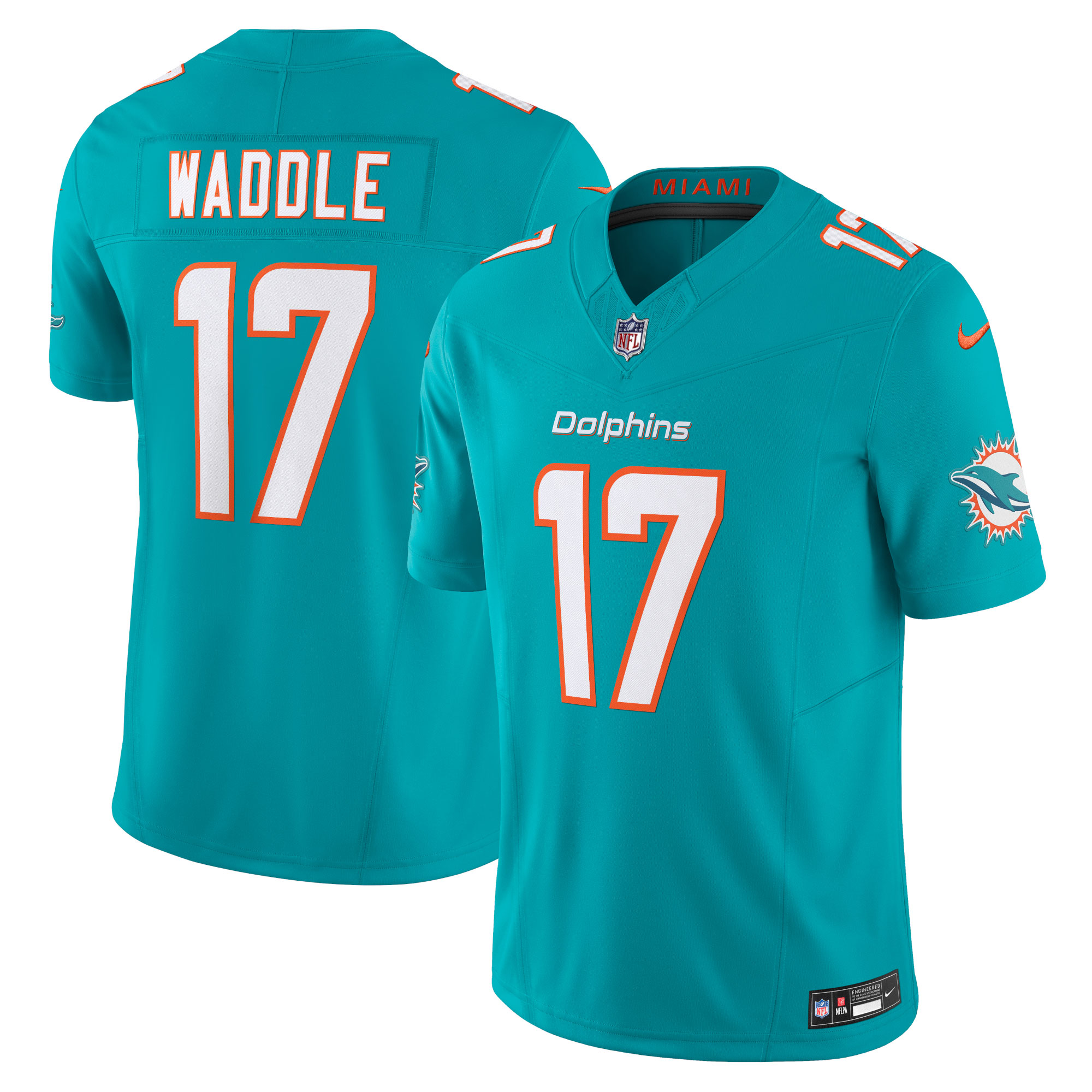 Jaylen Waddle Miami Dolphins Vapor F.U.S.E. Limited Jersey – Aqua