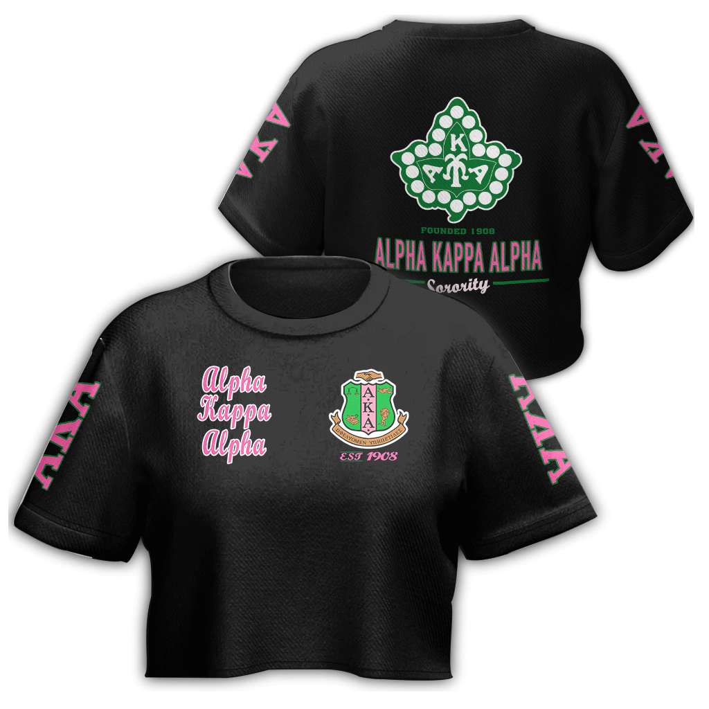 Wonderprint T-Shirt – Ivy League Alpha Kappa Alpha Est 1908 Croptop T-Shirt