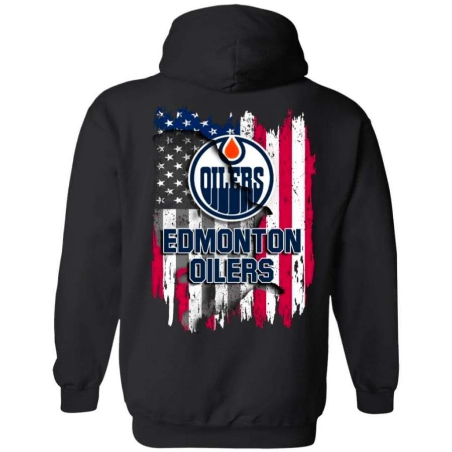 Edmonton Oilers American Flag Hockey Hoodie Men Women Fan