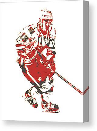 Johnny Gaudreau Calgary Flames Pixel Art 2 Joe Hamilton Canvas Print