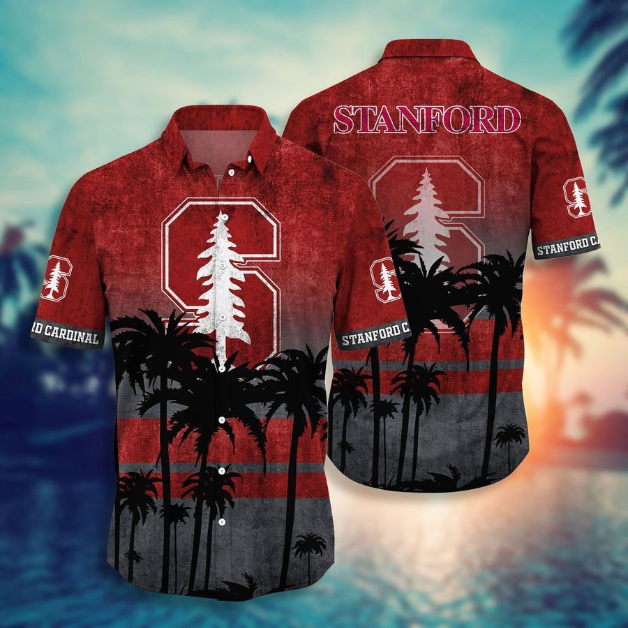 NCCA Stanford Cardinal Coconut Tree Hawaiian Shirt