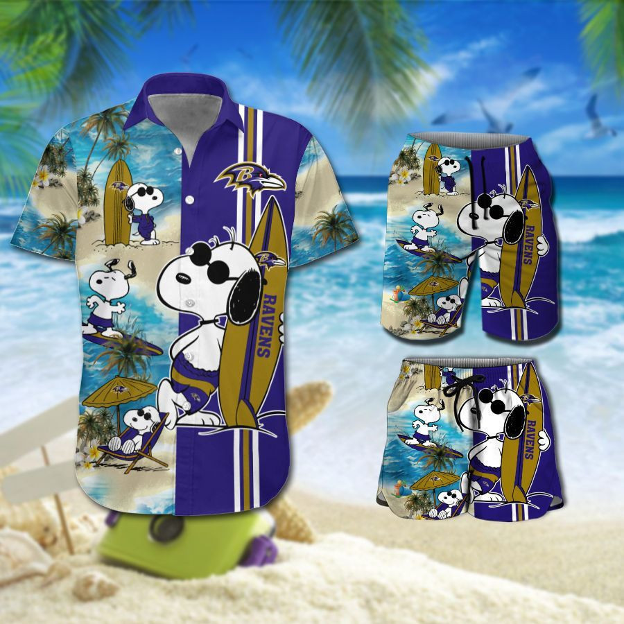 Baltimore Ravens Snoopy All Over Print Hawaii Shirt Beach Ha10061