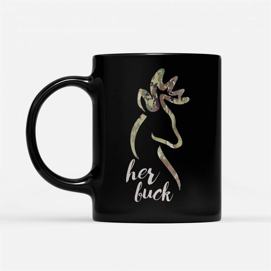 Her Buck Love Couple Valentine – Black Mug