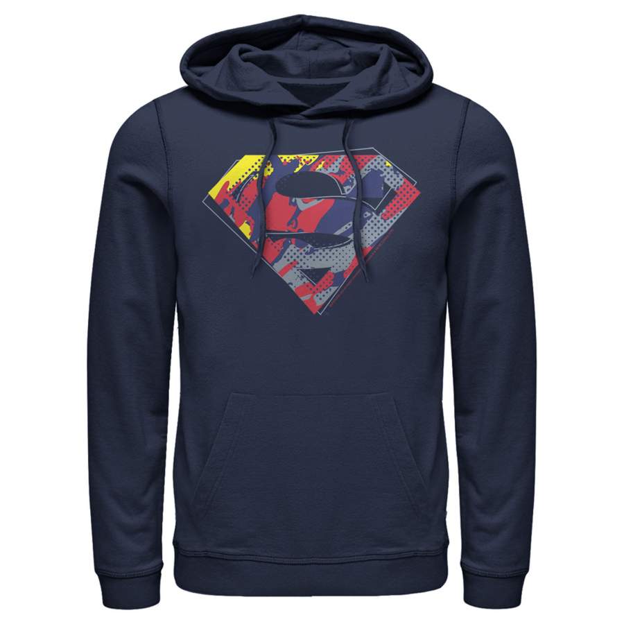 Superman Men’s Logo Paint Splatter  Lightweight Hoodie