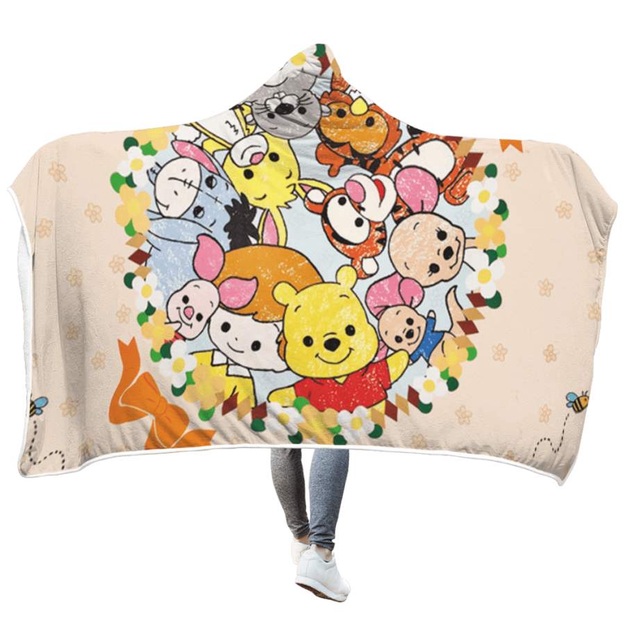 Winnie The Pooh And Friends Custom Hooded Blanket