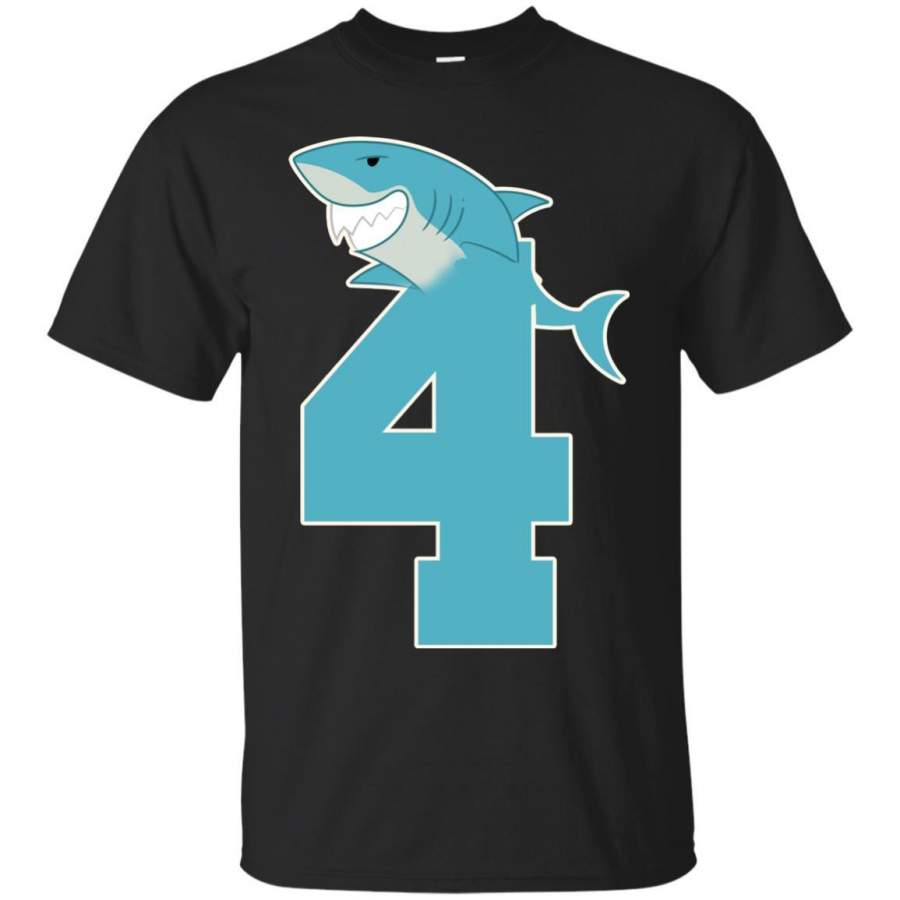 4th Birthday Shark Party Shirt