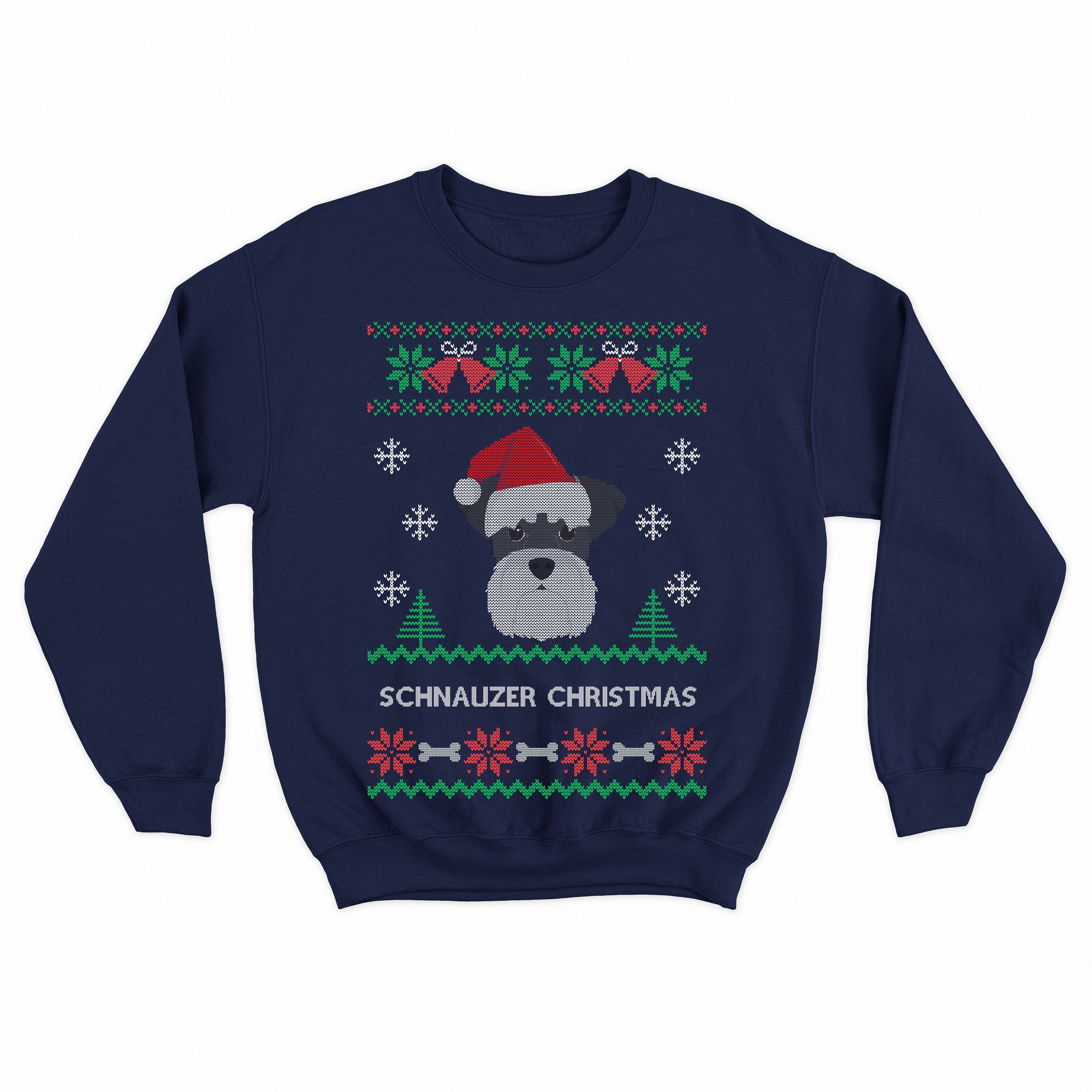 Schnauzer Ugly Christmas Graphic Unisex T Shirt, Sweatshirt, Hoodie Size S – 5XL