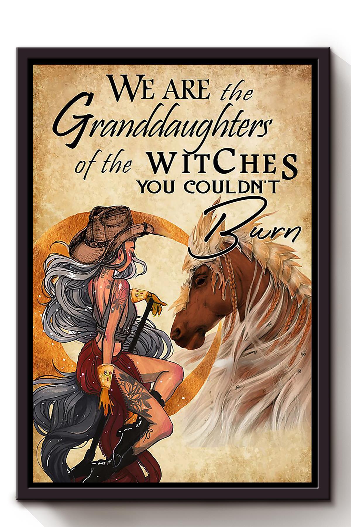 Witch Cowgirl Halloween Canvas And Poster, Canvas Prints, My Poster Wall, Canvas Wall Art, Wall Decor Visual Art, Halloween Gift, Happy Halloween