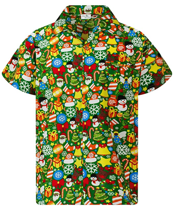 Christmas Hawaii Snowman Gingerbread Green Button Up Shirt For Men Ha73687