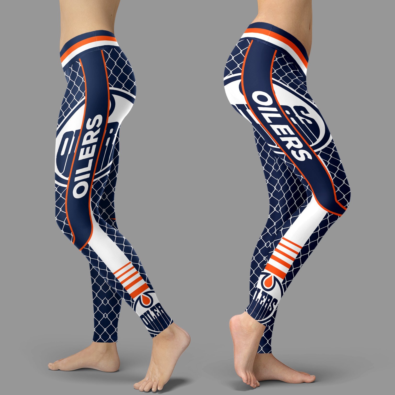 Small Line Circle Stylish Fashion Edmonton Oilers Leggings