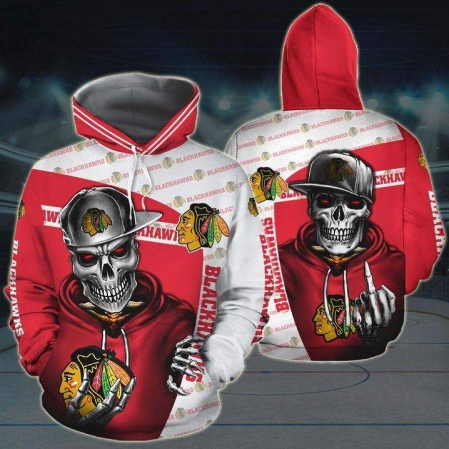 Chicago Blackhawks Hoodie 3D Style3185 All Over Printed