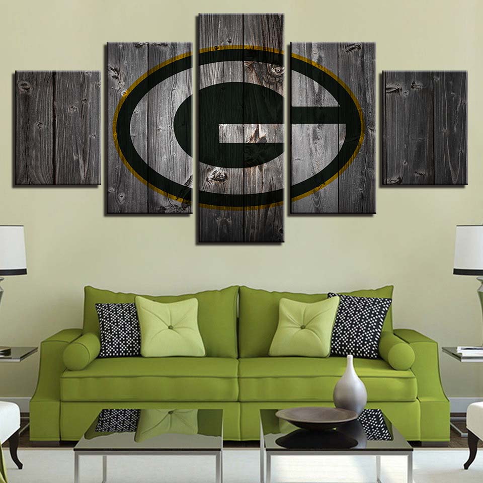 Green Bay Packers Wall Art Wooden Canvas Print