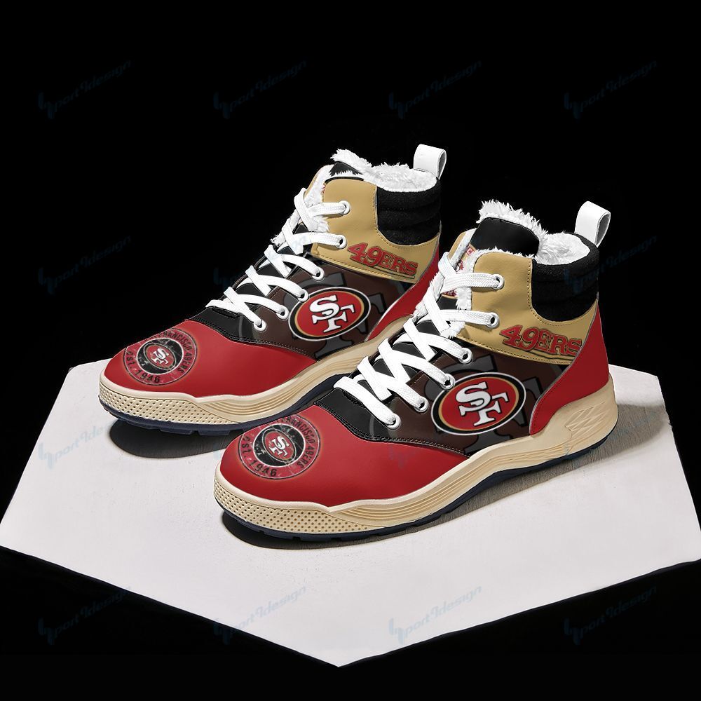 San Francisco 49ers Winter High Top Fashion Sneaker 34