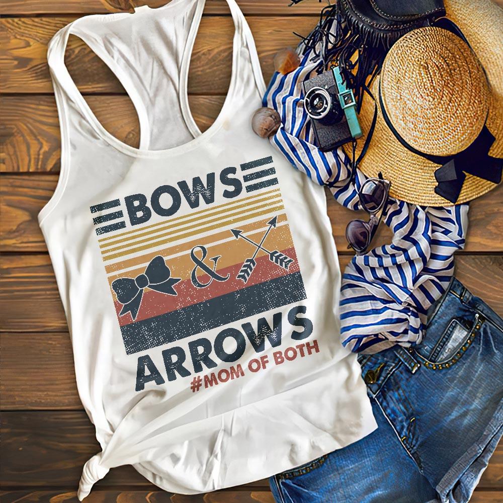 Bows and arrows mom of both vintage Graphic Unisex T Shirt, Sweatshirt, Hoodie Size S – 5XL