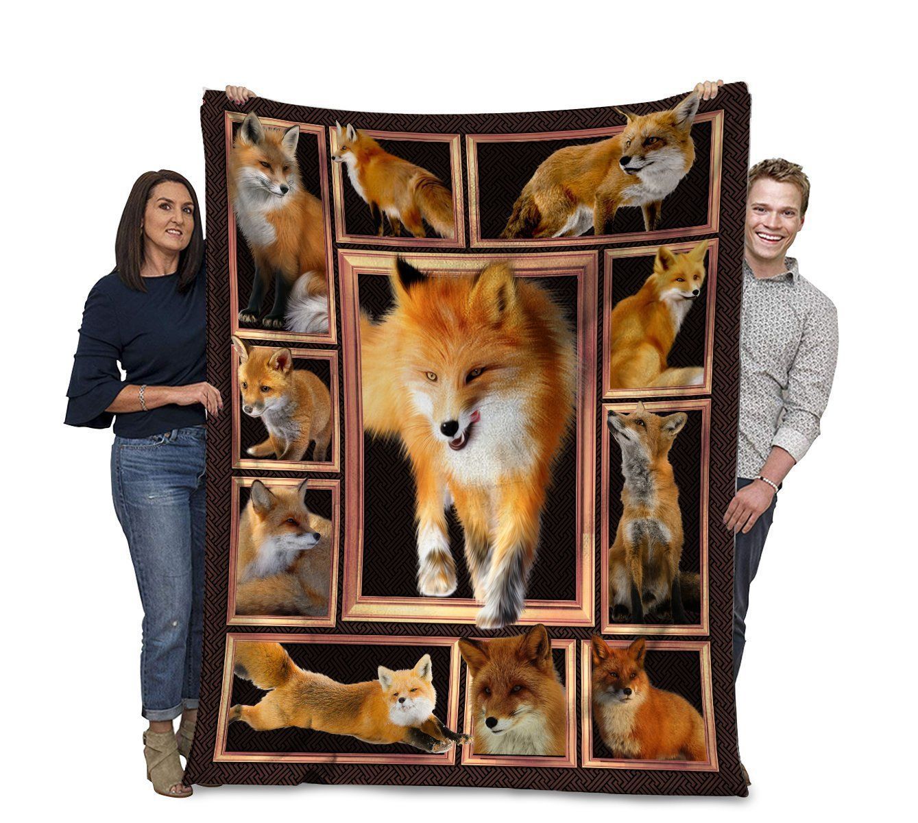 3d Fox Wild Animals Fleece Blanket