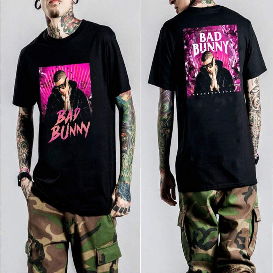 Cool Man Bad Bunny Concert T Shirt Mens Cotton Tee