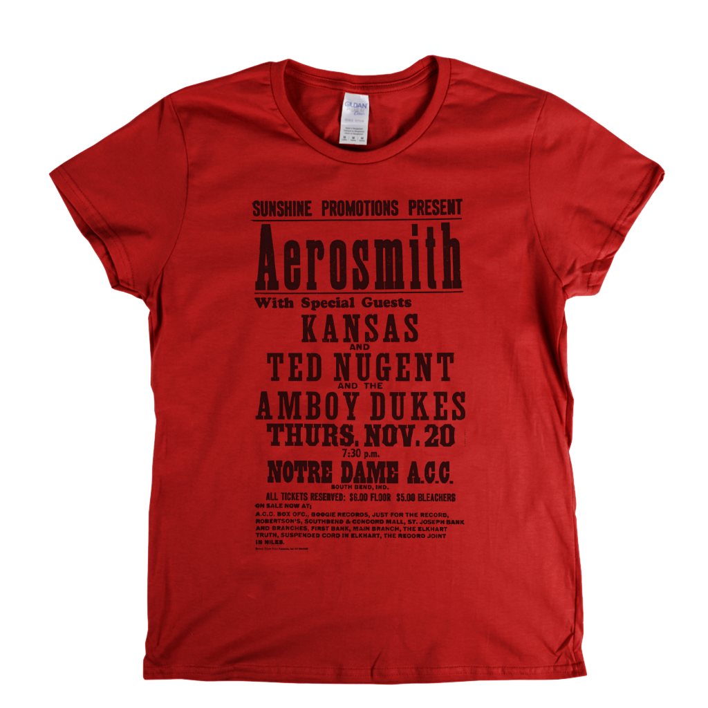 Aerosmith Gig Poster Womens T-Shirt