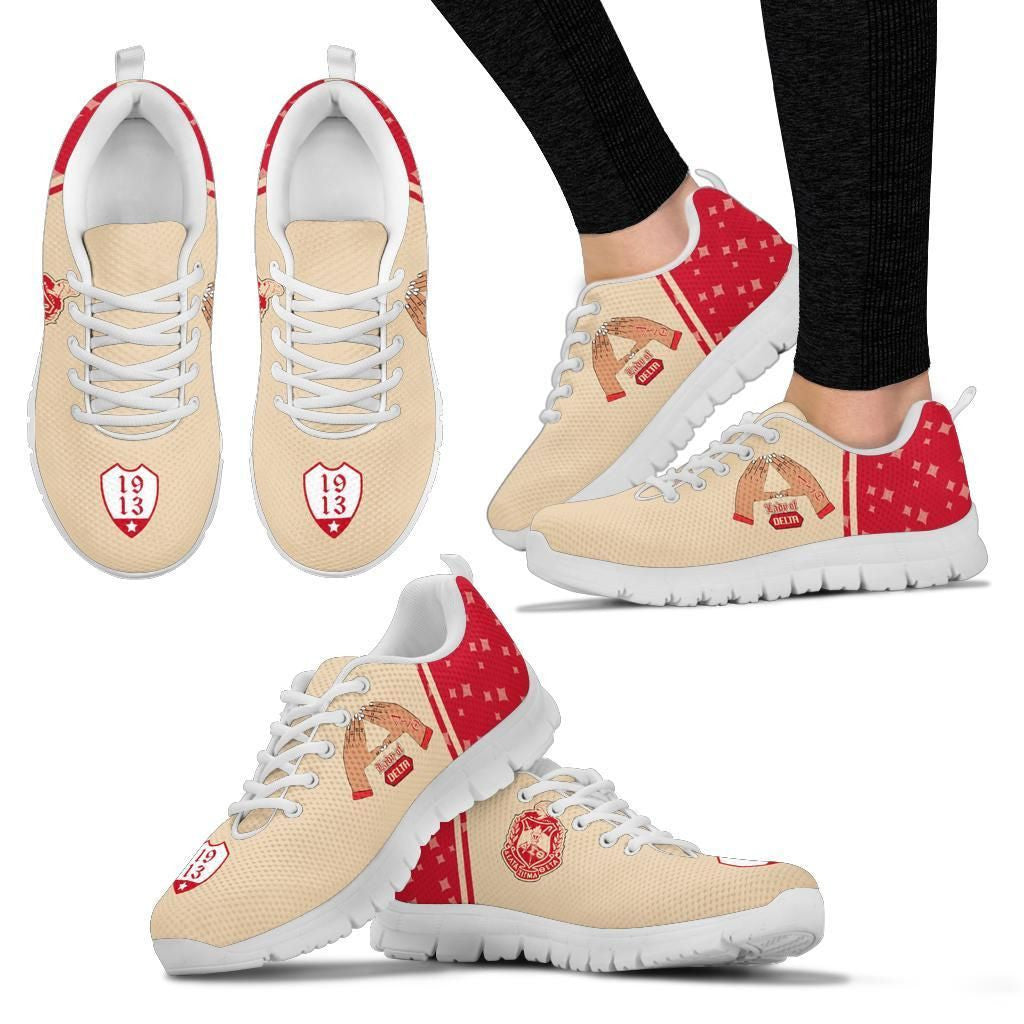 Delta Sigma Theta Hand Sign Sneakers - Black Queen