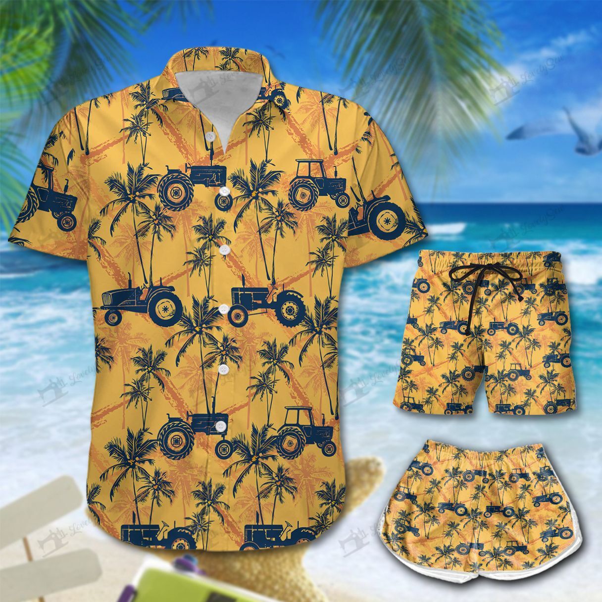 Tractors Hawaiian Shirt Shorts Ha25803