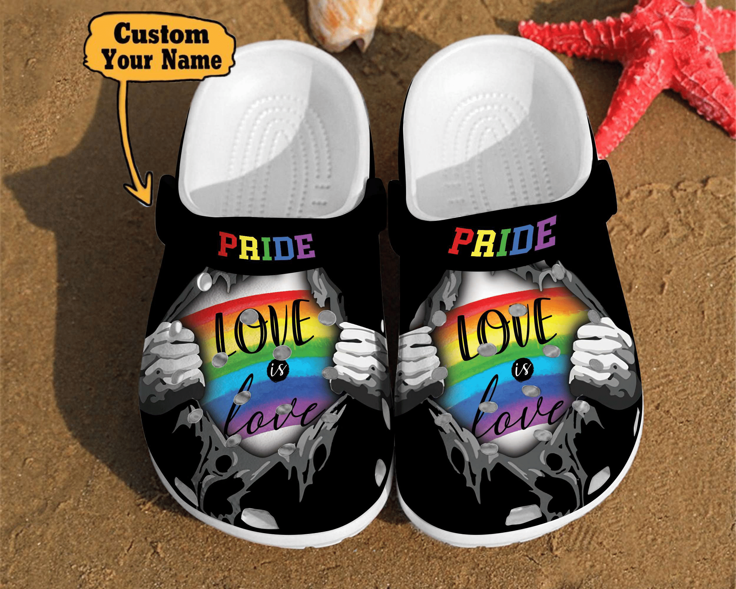 Personalized Lgbt Crocs – Lgbt Pride Love Is Rainbow Unisex Birthday Gifts Crocs