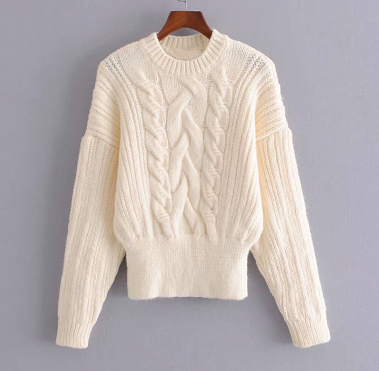 2021 New Autumn Winter Cross Knitted Woman Sweater High Waist Crop Sweater Ladies Tops Fashion alx