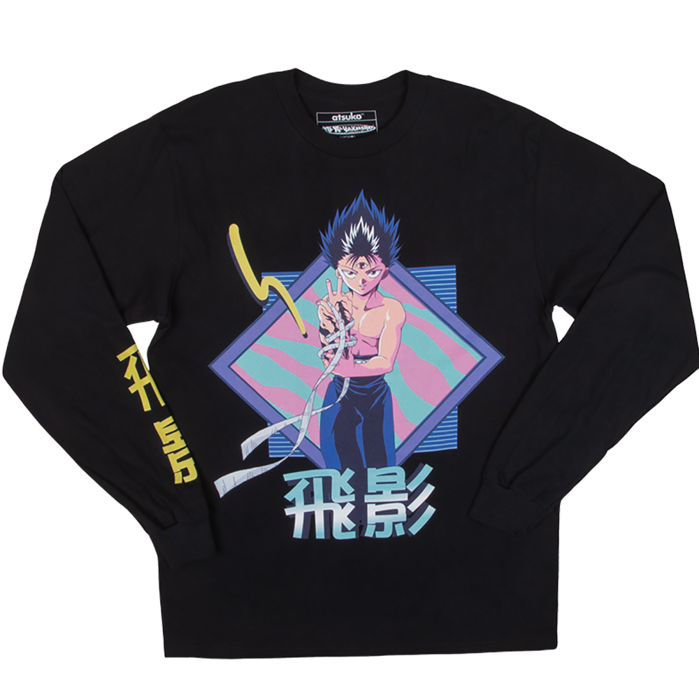 Yu Yu Hakusho Hiei Glam Black Long Sleeve Tee