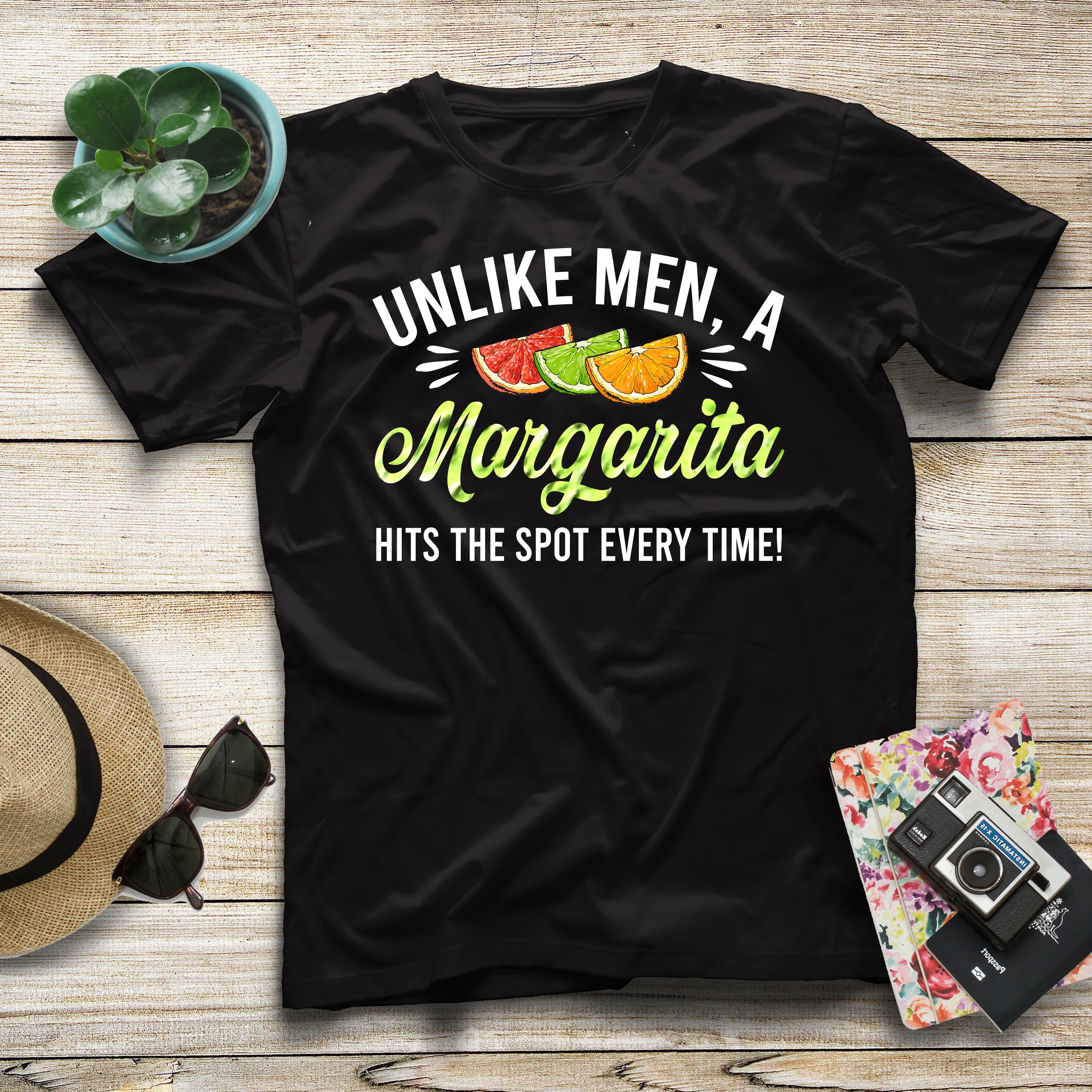 Lemon Unlike Men A Margarita Hits The Spot Everytime Gift Men Women T shirt