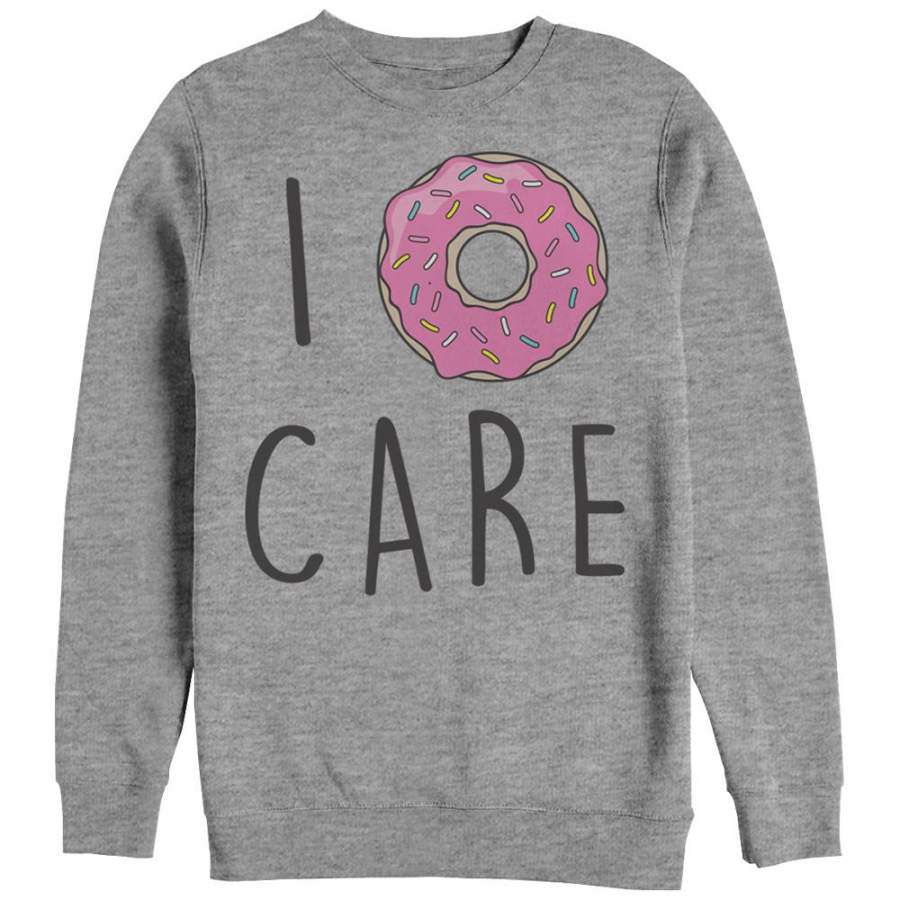 CHIN UP Men’s I Donut Care  Sweatshirt Athletic Heather