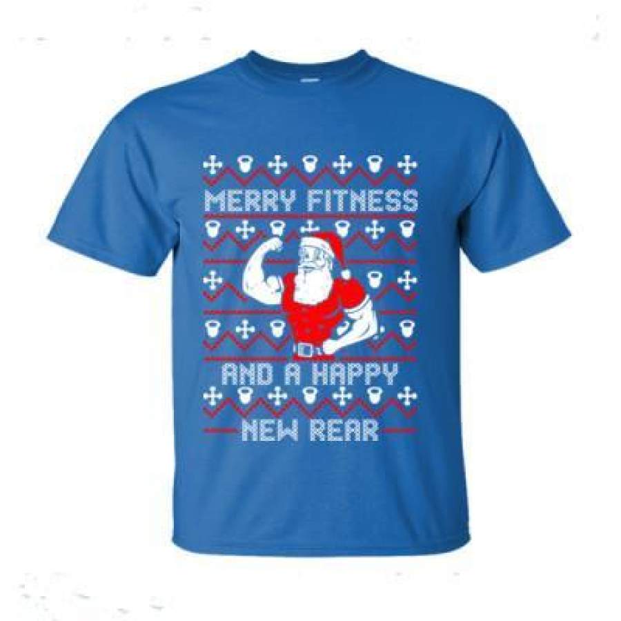 AGR Merry Fitness And A Happy New Rear Ugly Christmas Sweater – Ultra-Cotton T-Shirt