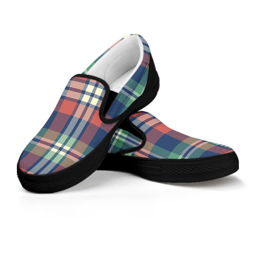 women's plaid slip on sneakers