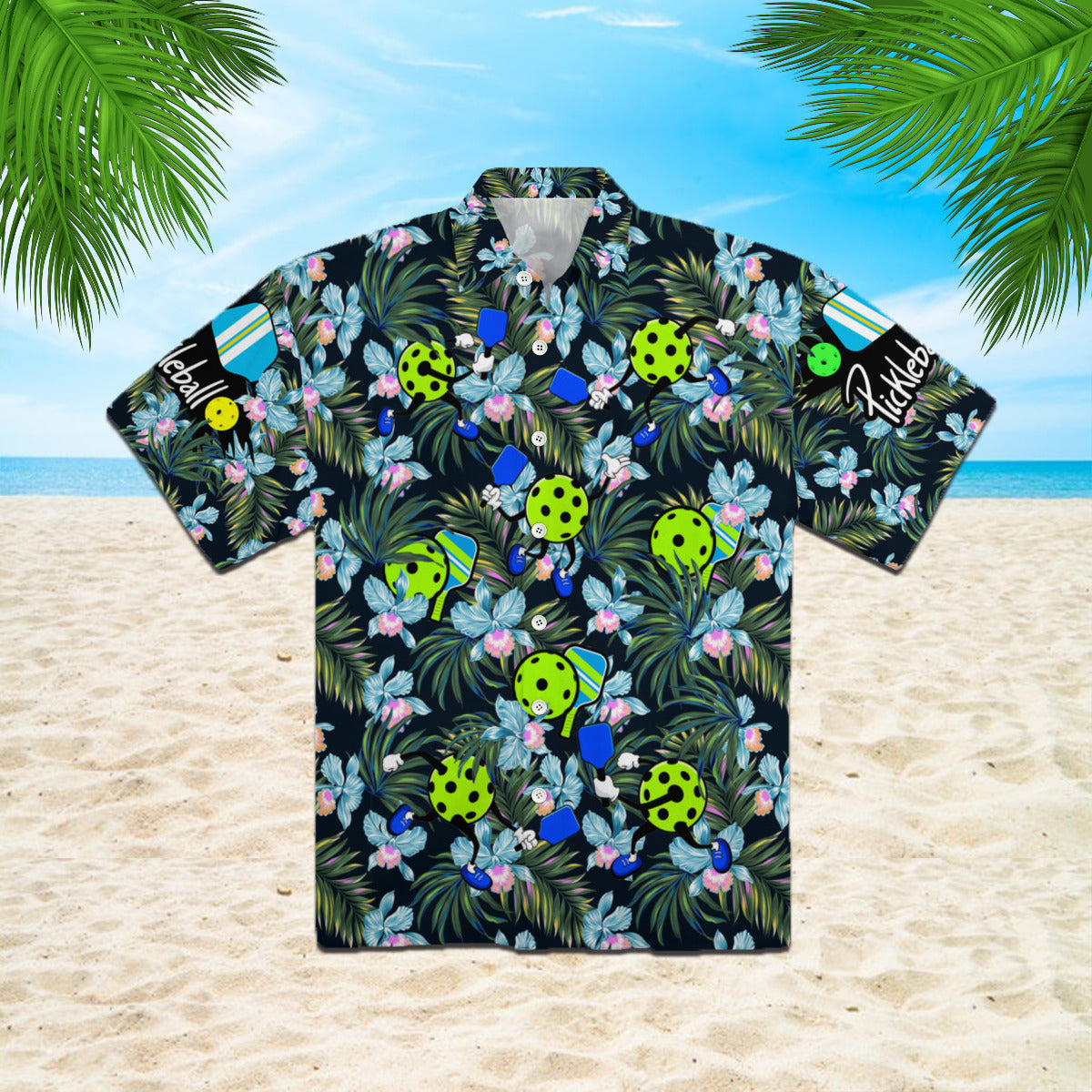 Pickleball And Leaves Pattern Hawaii Shirt For Men Women Ha111261