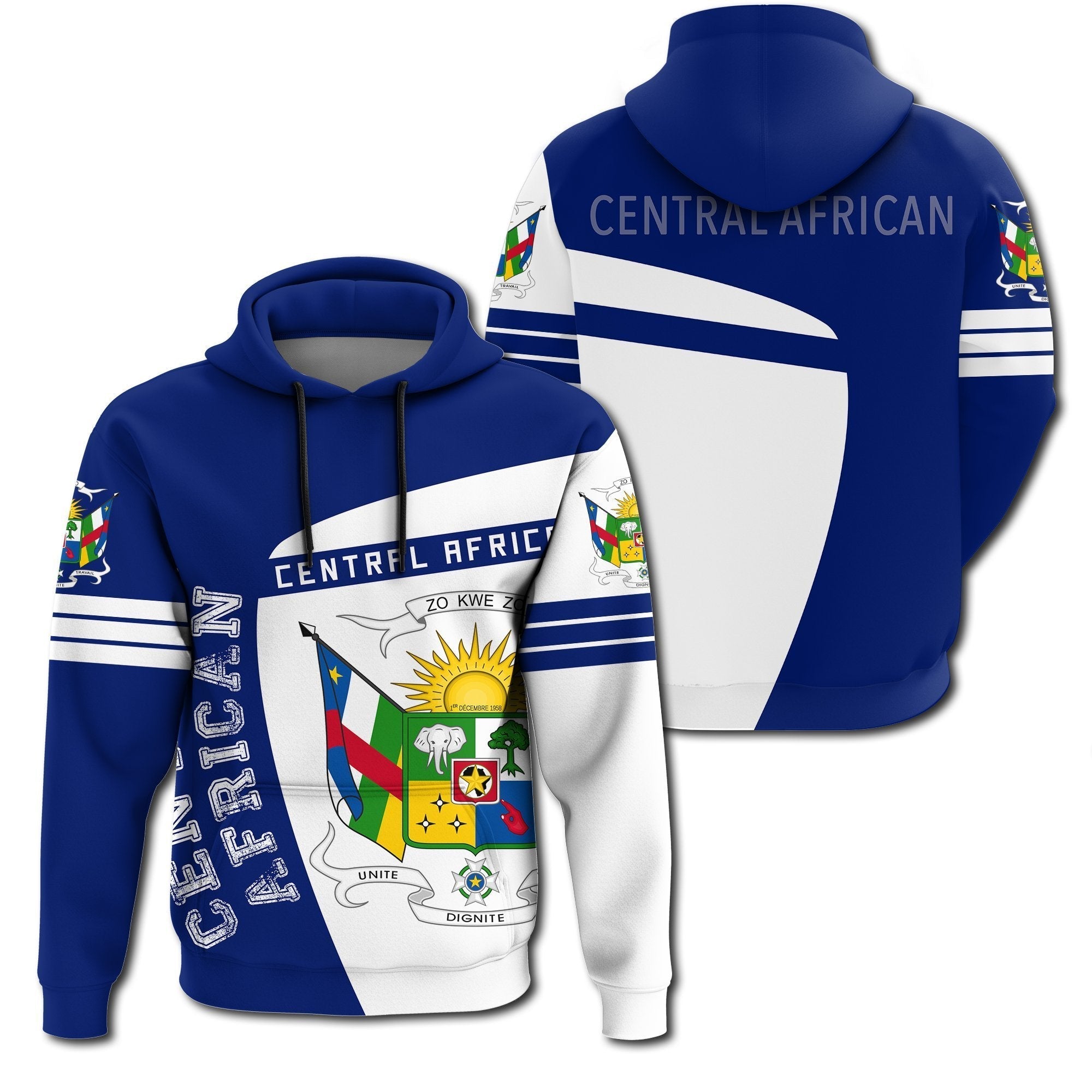 Wonderprint Hoodie – Central African Republic Hoodie Sport Premium