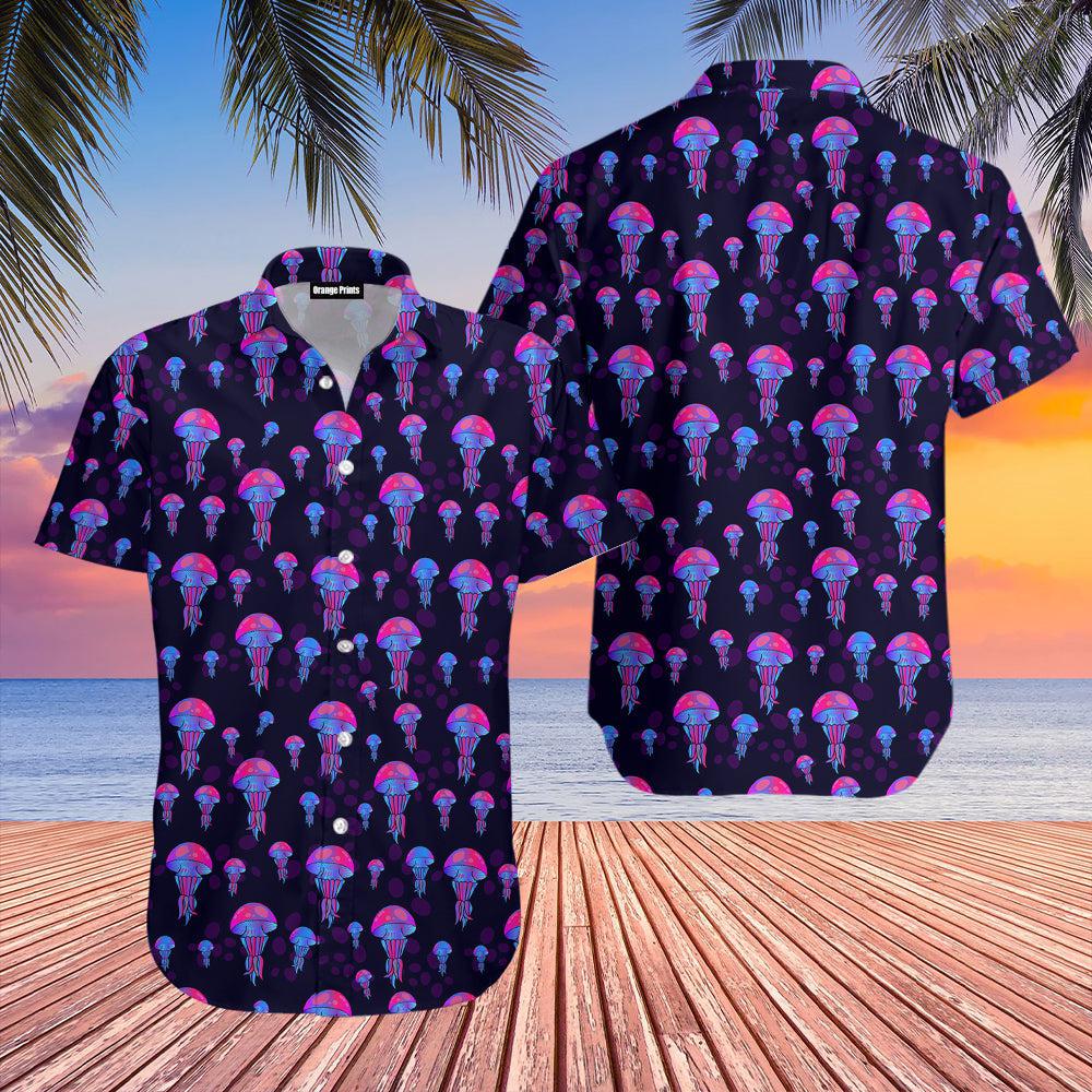 Jellyfish Neon Hawaii Shirt For Men Women Ha94377