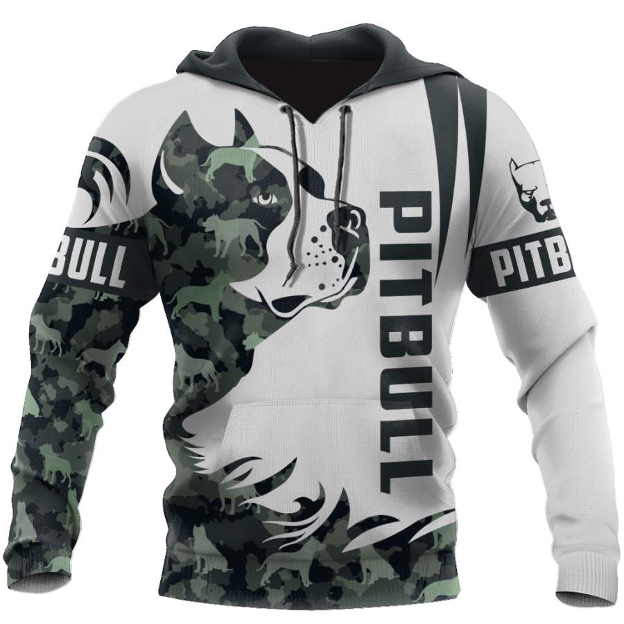 Save A Pit Bull Euthanize A Dog Fighter Camo Hoodie Shirt for Men and Women TR0810203
