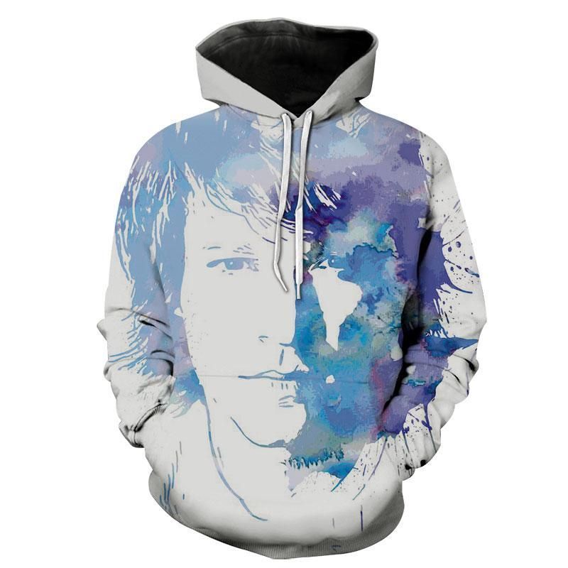 Cool Custom Hoodie Bon Jovi 3D Full Over Print Hoodie Sweater Tshirt Lk 476 B3101 Hoodie 3D Pullover Zip Hoodie 3D