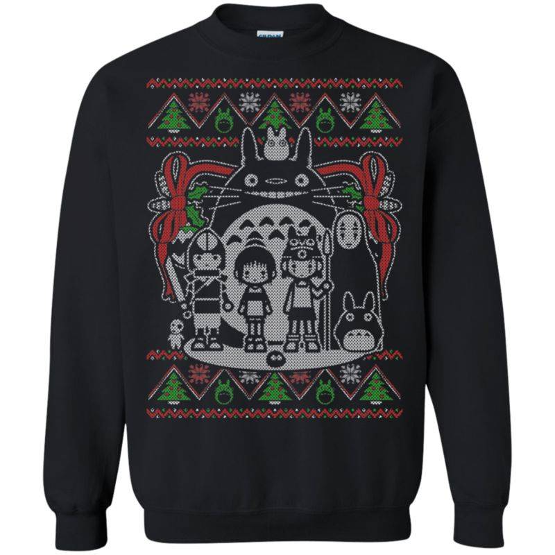 Studio Ghibli Characters Ugly Christmas Sweater