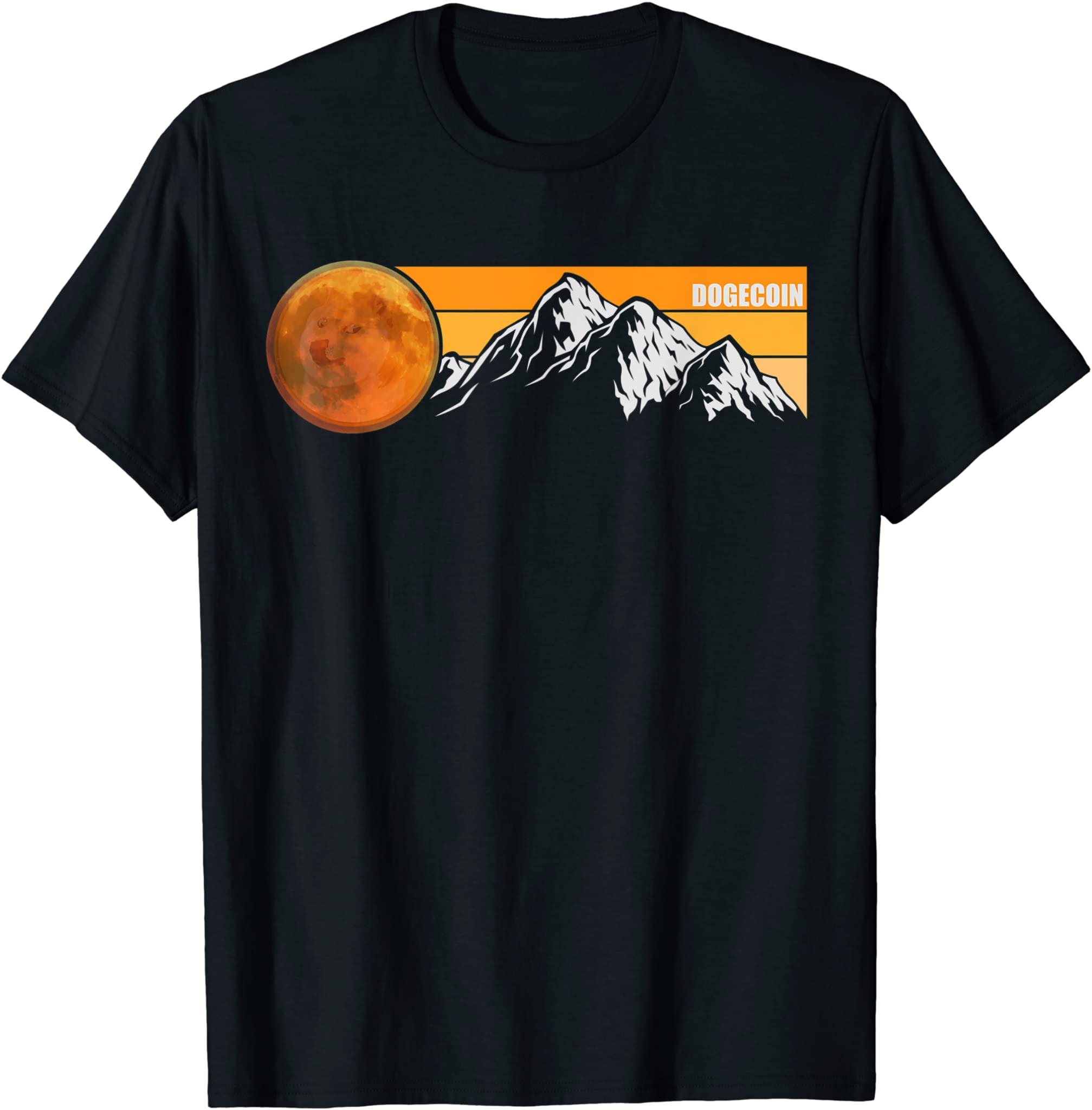 Dogecoin Doge Moon Shirt, Retro Dogecoin Dog Cryptocurrency