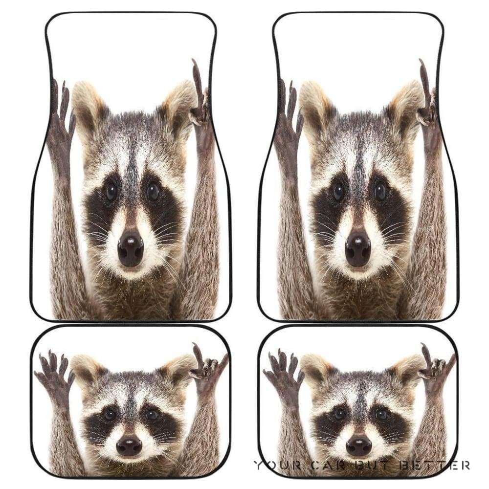 Raccoon Funny Animal Wild Pet Car Floor Mats 155026 Personalized Car Seat Floor Mat Custom Print