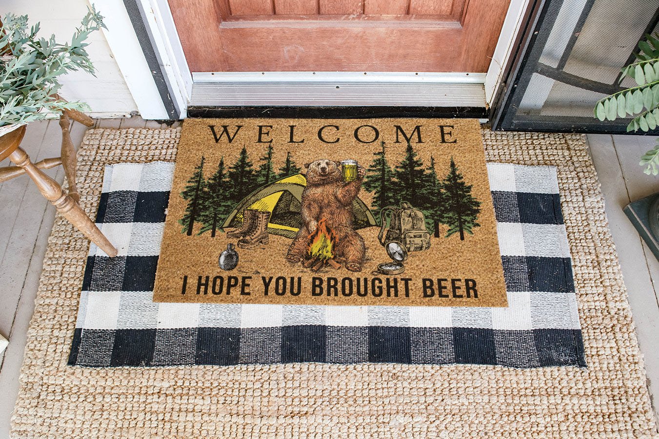 Welcome-I Hope You Brought Beer All Over Printing Doormat Pre2150