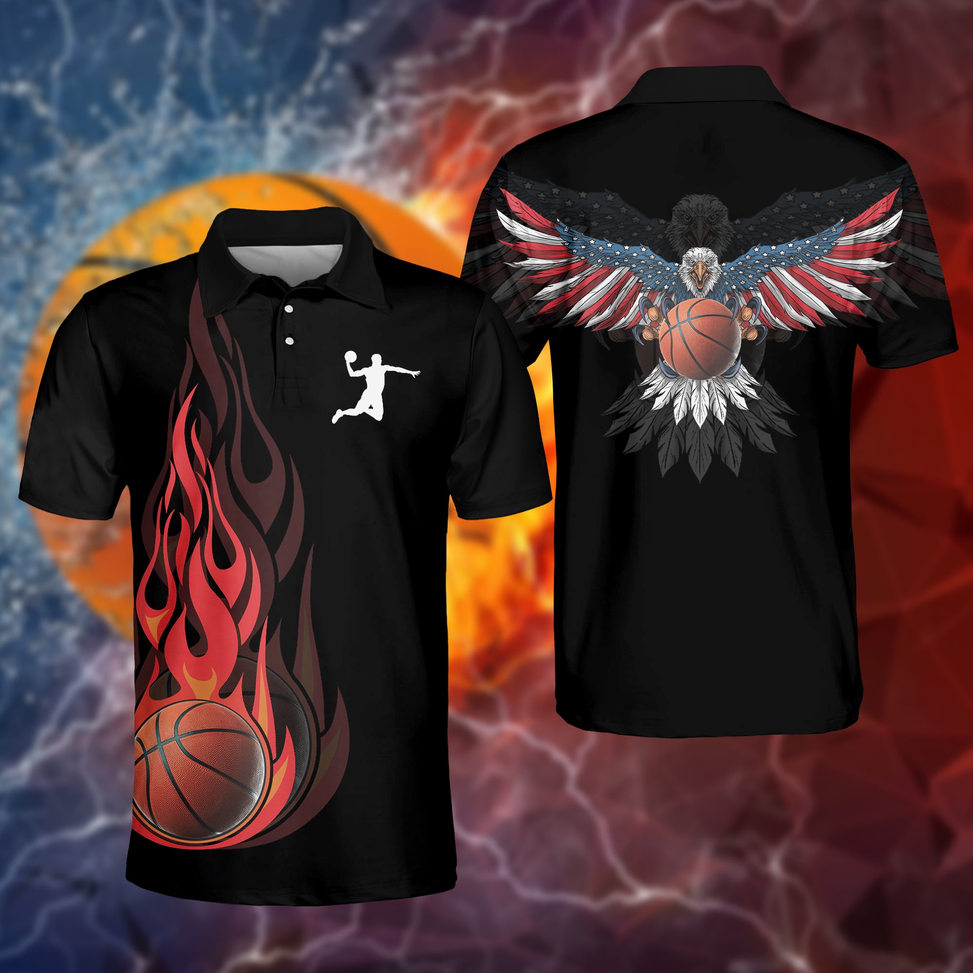 Eagle America Basketball Polo Shirt