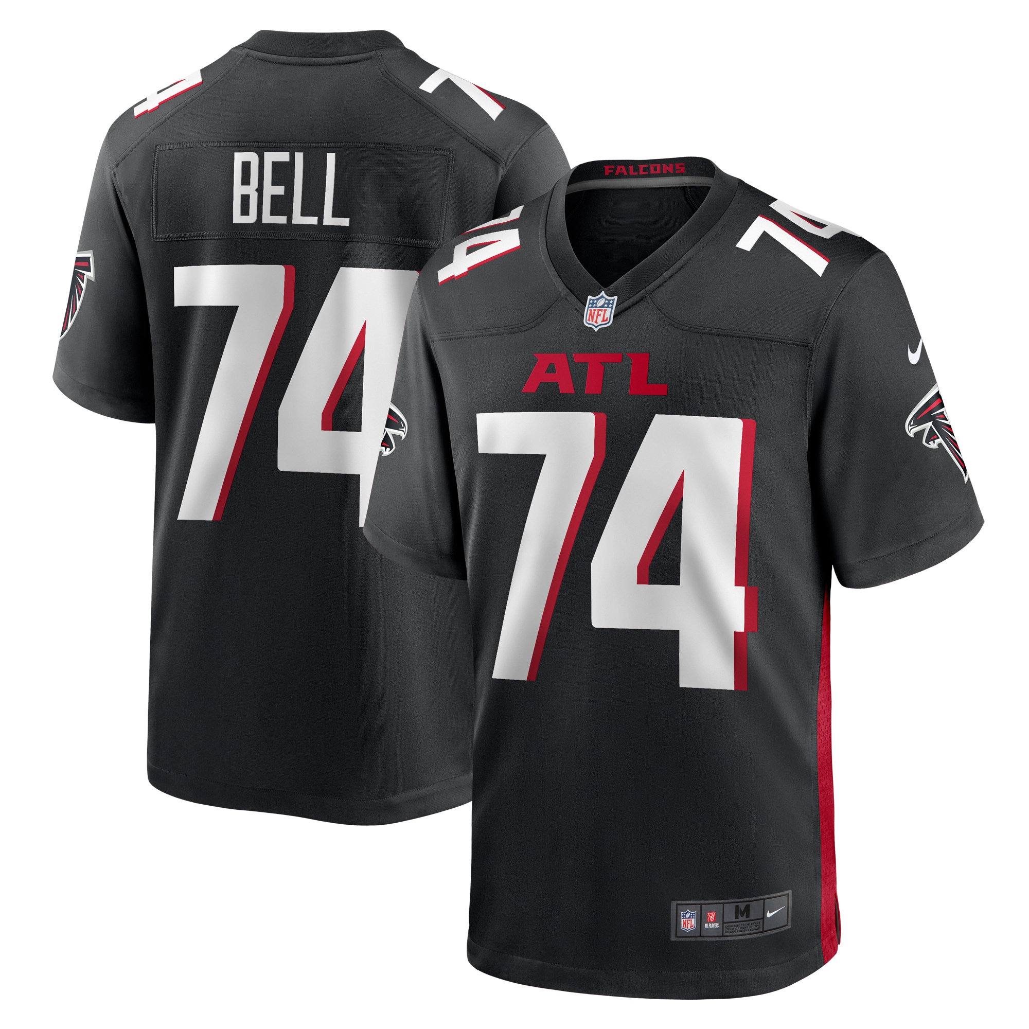 Travis Bell Atlanta Falcons Team Game Jersey – Black