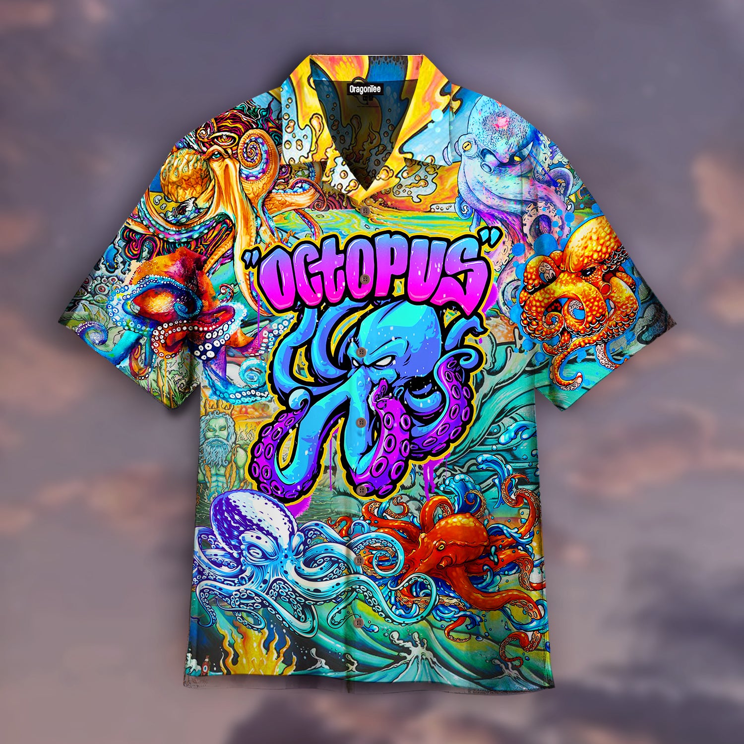 Oragontee Octopus Colorful Hippie Hawaii Shirt For Men Women Adult Ha66548