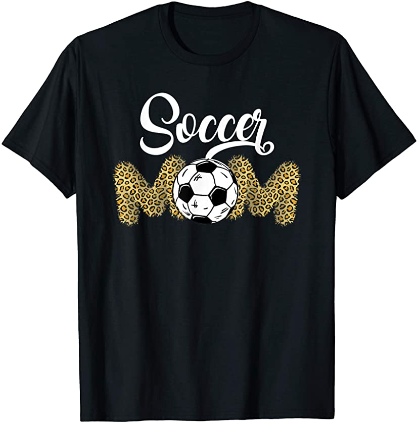 Soccer Mom Leopard Funny Soccer Mom Mother’s Day T-Shirt