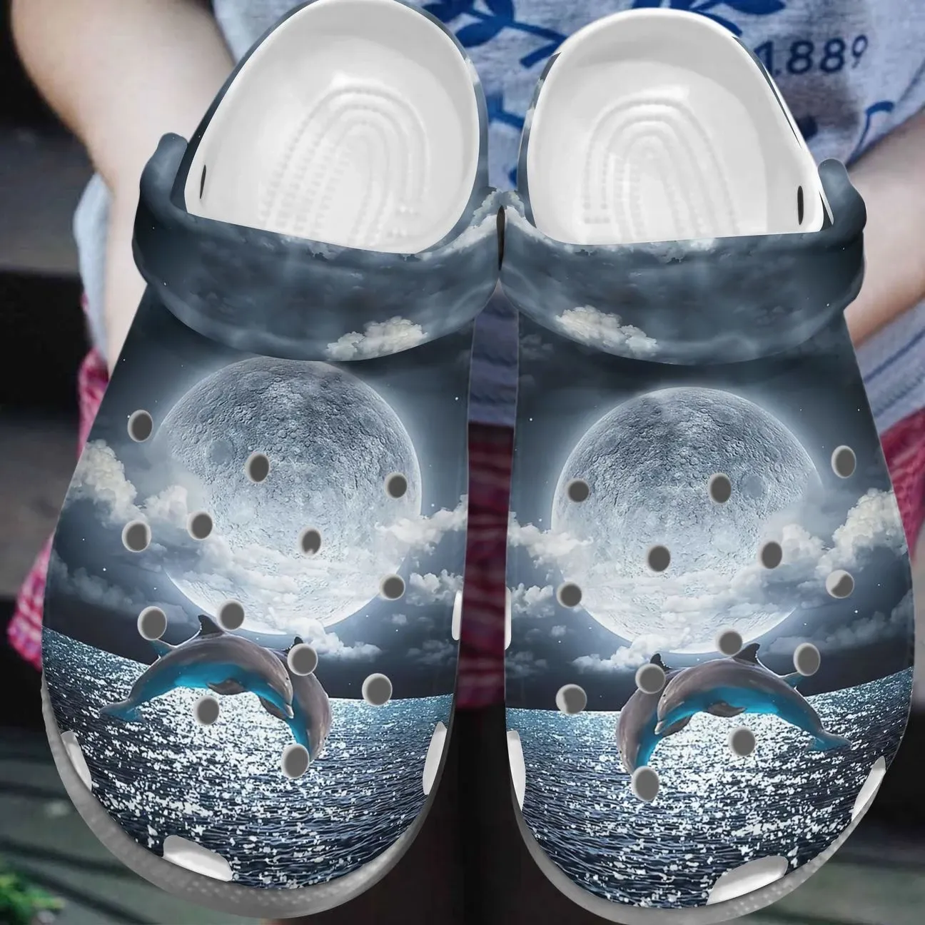 Dolphin Personalize Clog Custom Crocs Fashionstyle Comfortable For Women Men Kid Print 3D Lovely Dolphins