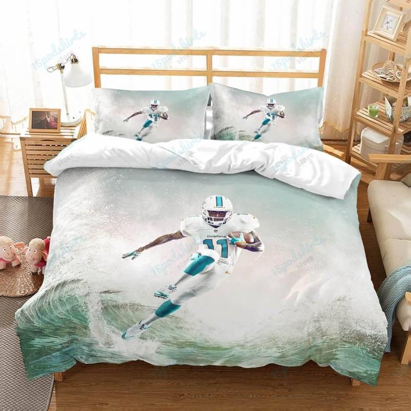 3D Customize Parker DeVante Miami Dolphins Bedding Set Duvet Cover Set Bedroom Set Bedlinen