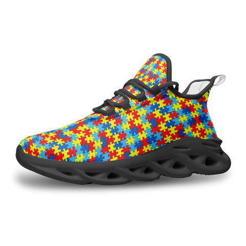 Autism Awareness Unisex Bounce Mesh Knit Running Shoes Sneakers