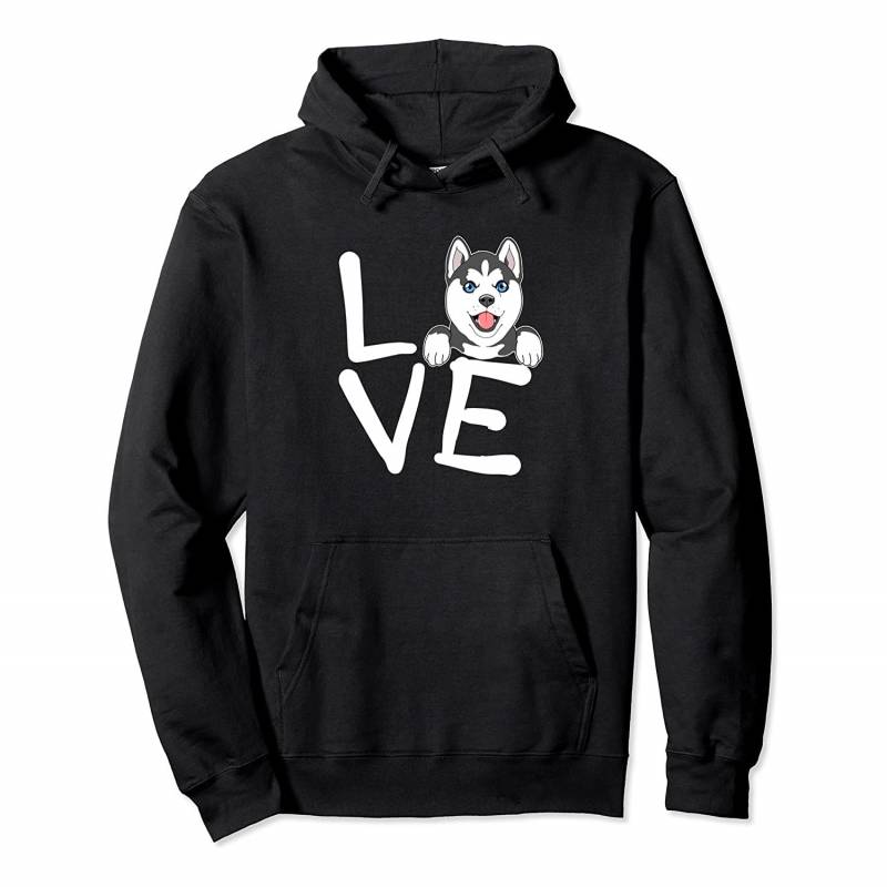 Cute Love Husky Puppy Gift Pullover Hoodie, T-Shirt, Sweatshirt, Tank Top, Racerback, Dolman