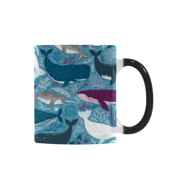 Whale design pattern Morphing Mug Heat Changing Mug